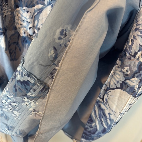 Lauren Ralph Lauren Cotton Lined Blue and White A-line Maxi Skirt - Picture 5 of 5